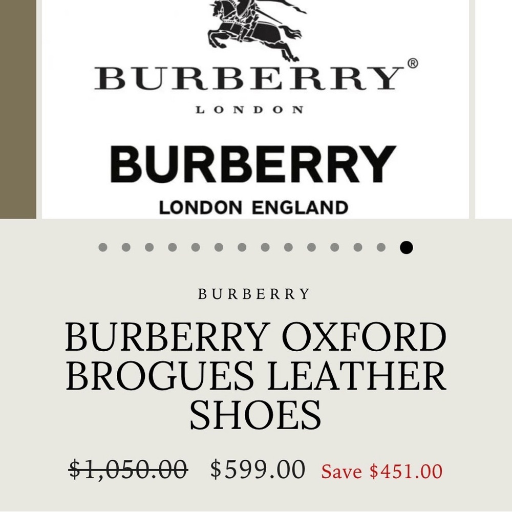 Burberry Oxford Brogue. - Picture 6 of 14